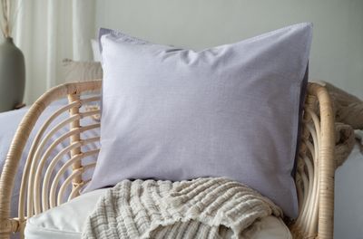 Borganäs Washed Bomull Påslakanset Lila 150x210 cm 2 delar