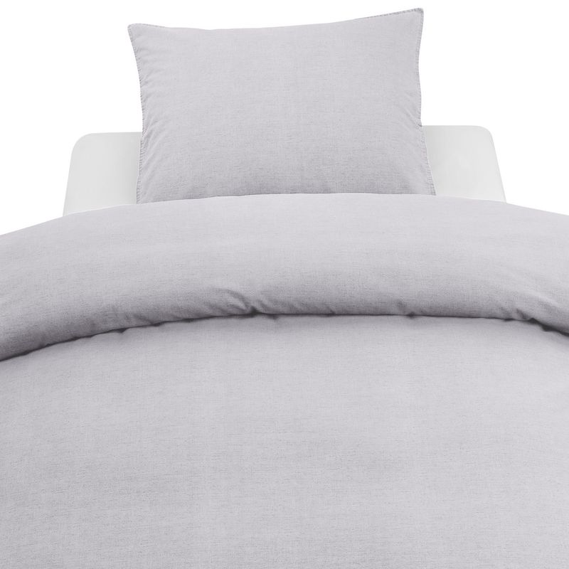 Borganäs Washed Bomull Påslakanset Lila 150x210 cm 2 delar