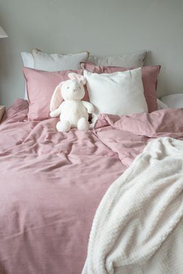 Borganäs Washed Påslakanset Ny Rosa 150x210 50x60