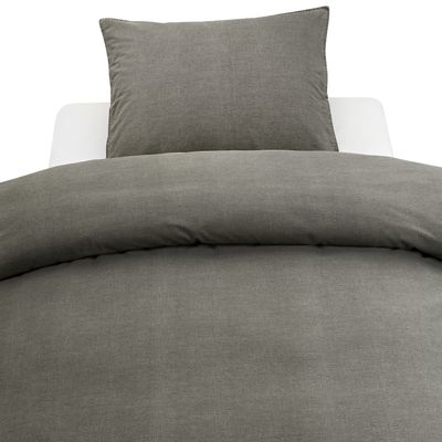 Borganäs Washed Påslakanset Grå 150x210 50x60
