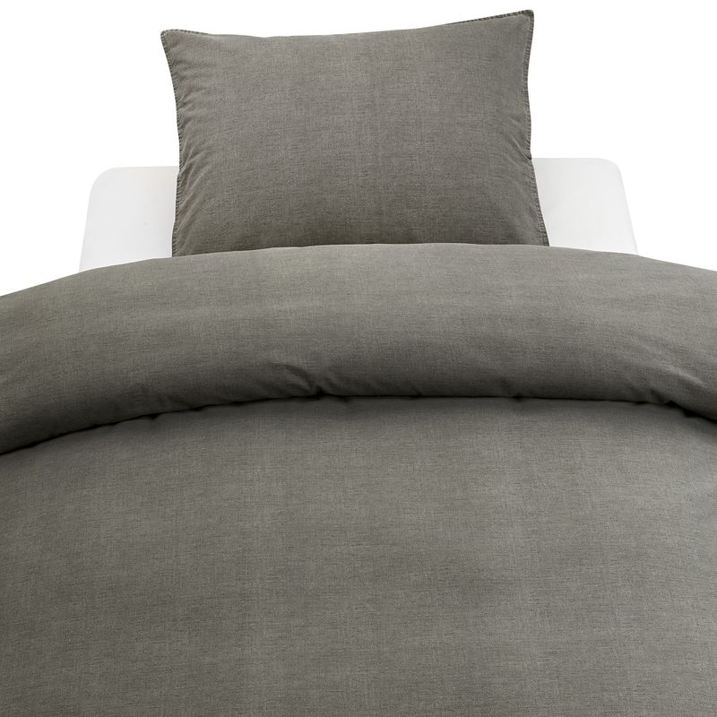 Borganäs Washed Påslakanset Grå 150x210 50x60