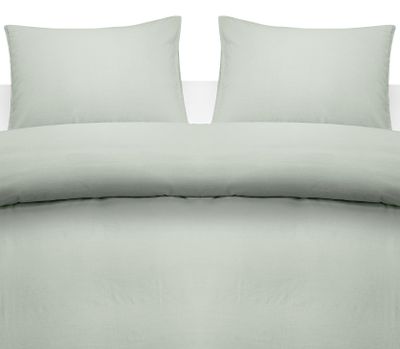 Borganäs Washed bomull påslakanset grön 220x210 cm 3 delar