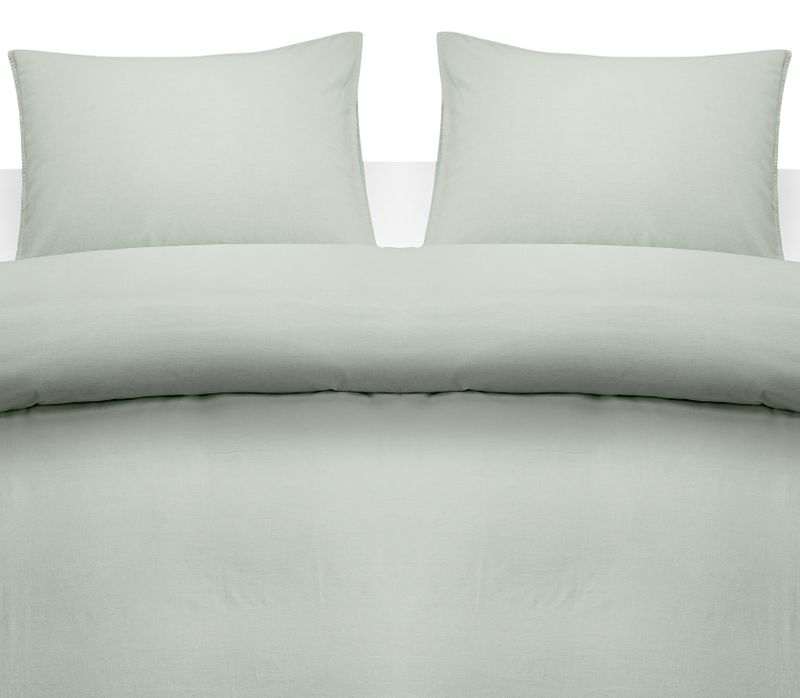 Borganäs Washed bomull påslakanset grön 220x210 cm 3 delar