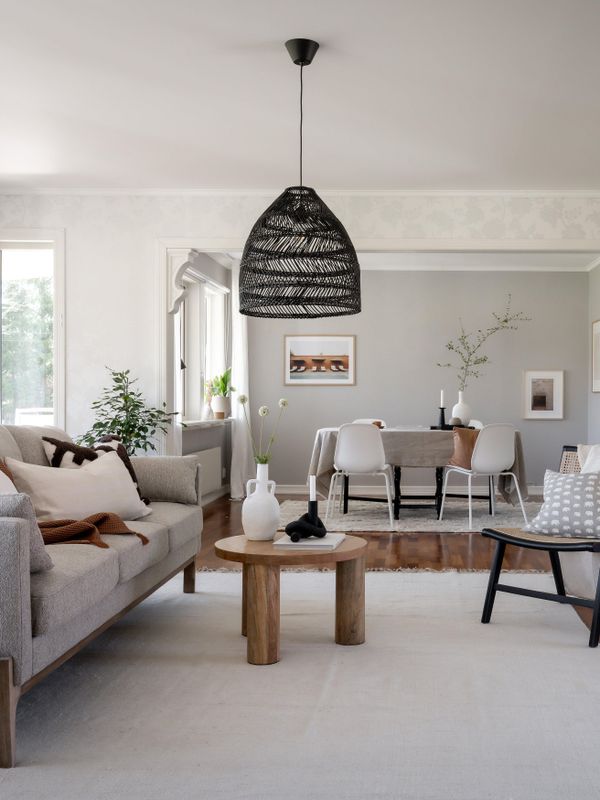 PR Home Maja Taklampa Wicker Black 45 cm