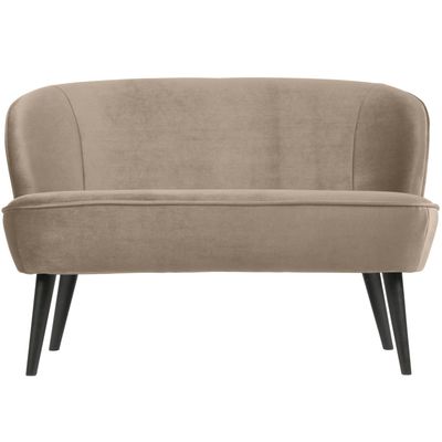 WOOOD SARA Liten Soffa Sammet Khaki