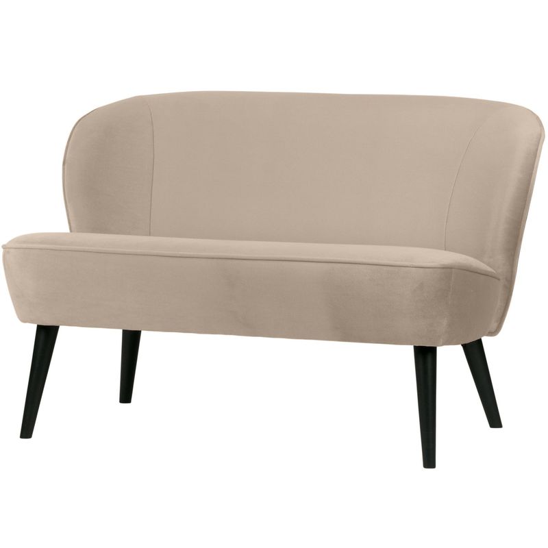 WOOOD SARA Liten Soffa Sammet Khaki