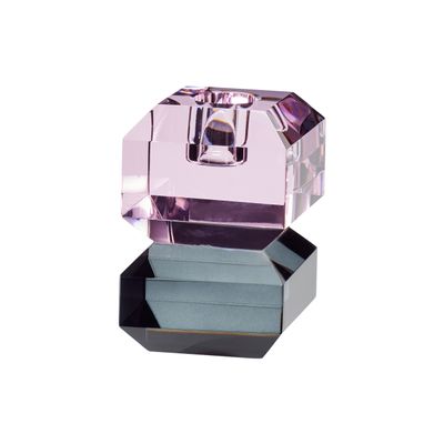 Hübsch Gem Ljusstake Liten Grå/Rosa