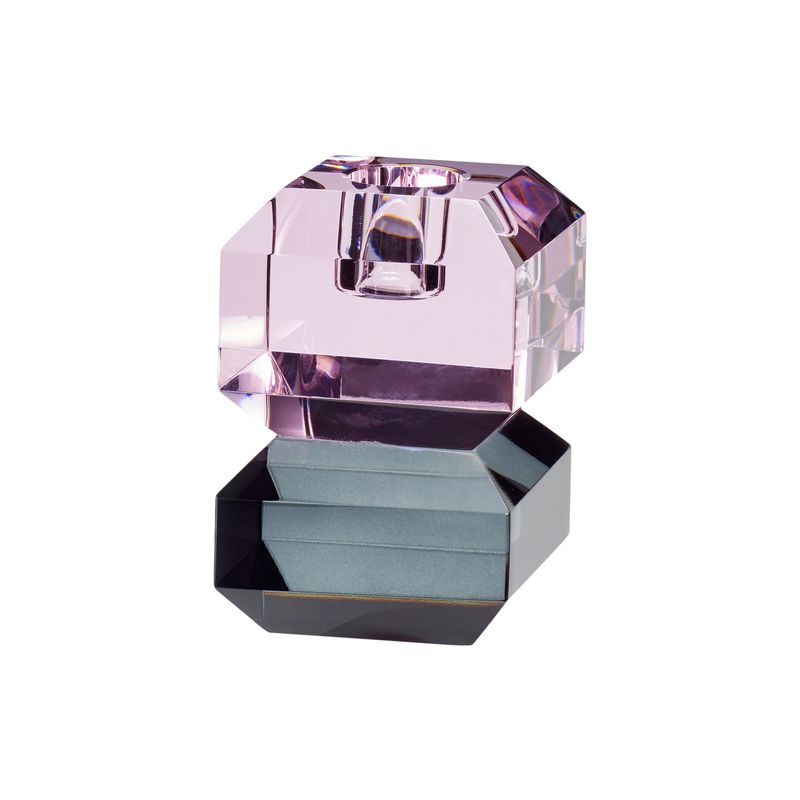 Hübsch Gem Ljusstake Liten Grå/Rosa