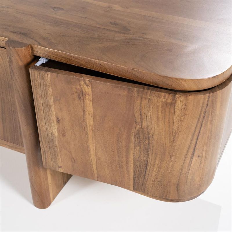 Eleonora TV-bänk Julian 170 cm - 4 Dörrar Brun