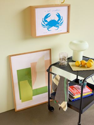 Hübsch Push serveringsvagn svart 66 x 47 x H61 cm