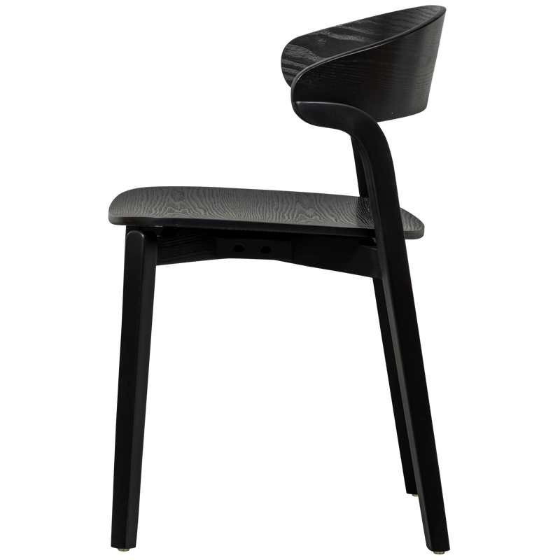 WOOOD CRAS Matstol i Svart Essensfineer 2 st