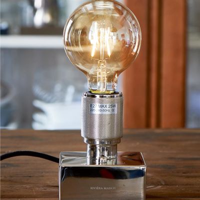 Riviera Maison Lobby Loft bordslampa silver