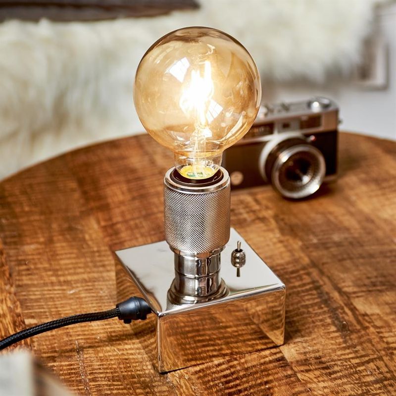 Riviera Maison Lobby Loft bordslampa silver
