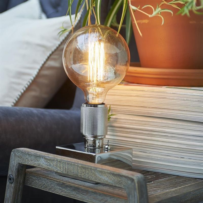 Riviera Maison Lobby Loft bordslampa silver