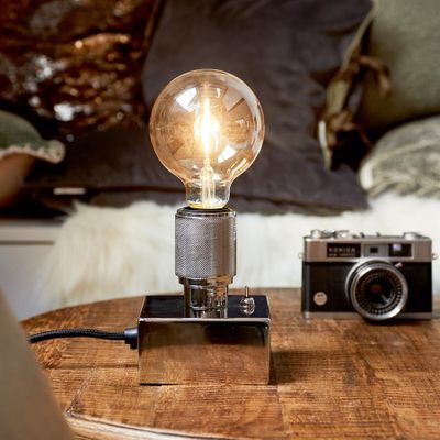 Riviera Maison Lobby Loft bordslampa silver
