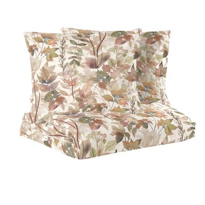 Redlunds Palermo Påslakanset Vinröd Offwhite 220x210 cm