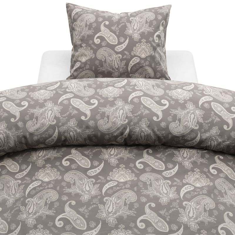 Borganäs Tilly bomull påslakanset sand 150x210 cm 2 delar
