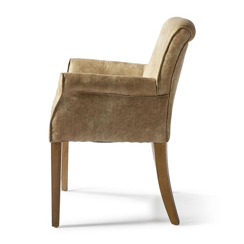 Riviera Maison La Scala matstol med armstöd brun