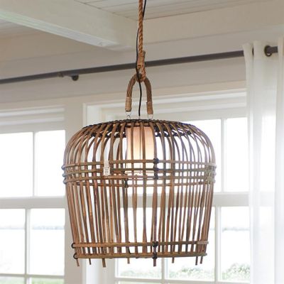 Riviera Maison San Carlos taklampa 61 cm brun