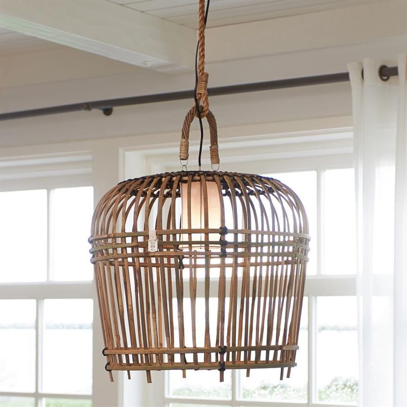 Riviera Maison San Carlos taklampa 61 cm brun