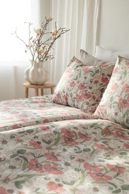 Borganäs Fleur Påslakanset Rosa 150x210 50x60