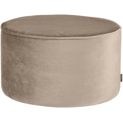 WOOOD SARA Puff Låg 36xØ60 cm Sammet Khaki
