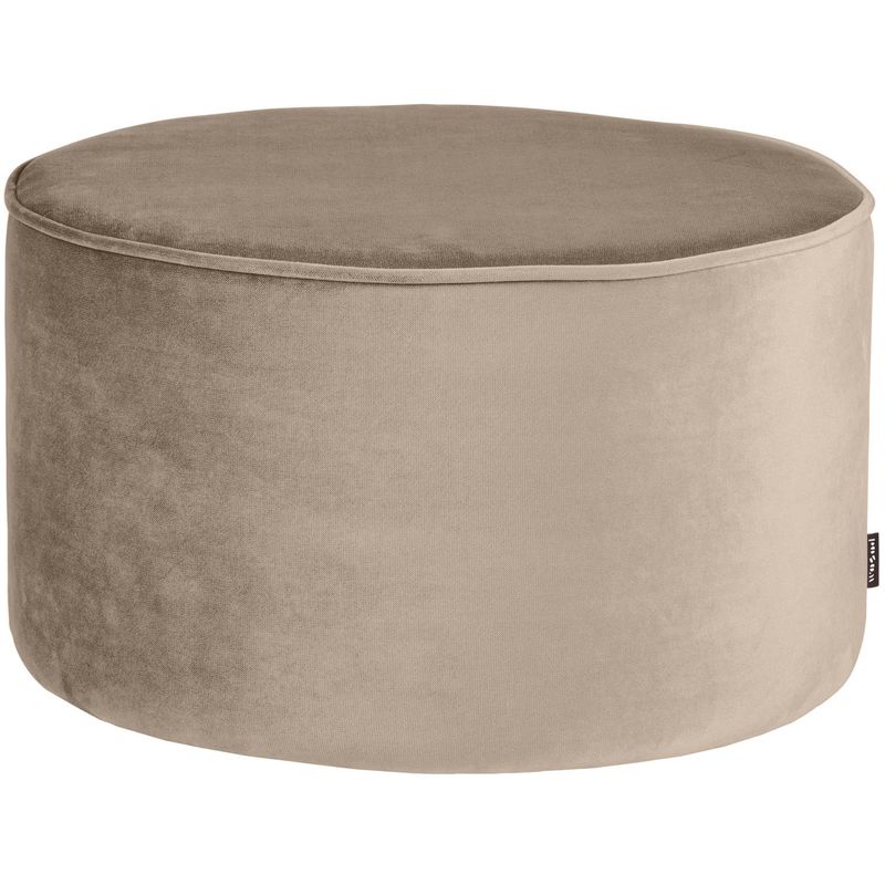 WOOOD SARA Puff Låg 36xØ60 cm Sammet Khaki