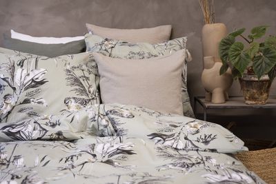 Borganäs Eternity påslakanset i bomull grön 150x210 cm 2 delar