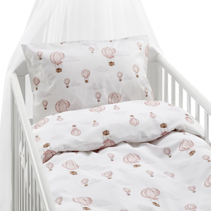 Borganäs Ballong Påslakanset Barnvagn Rosa 70x80 28x35