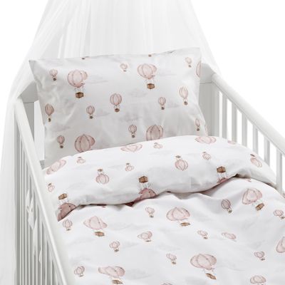 Borganäs Ballong Påslakanset Barnvagn Rosa 70x80 28x35