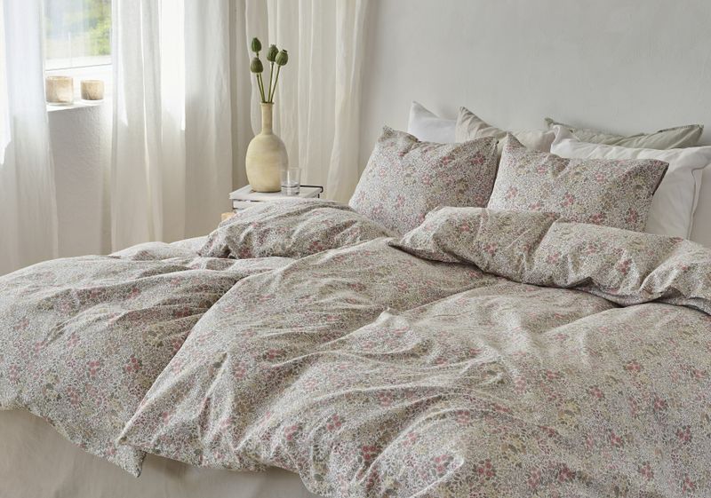 Borganäs Floret Påslakanset Sand 150x210 50x60