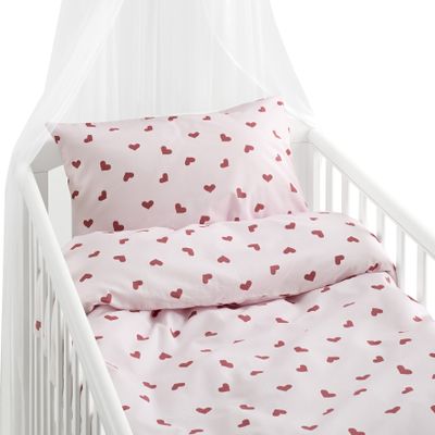 Borganäs Hjärtrud Påslakanset Rosa 100x130 38x55