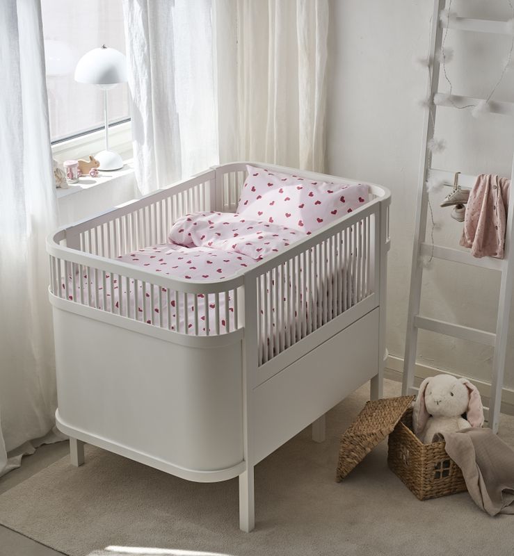 Borganäs Hjärtrud Påslakanset Rosa 100x130 38x55