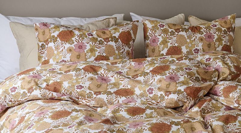 Borganäs Mönstrat Delilah bomullspåslakanset multi 150x210 cm 2 delar