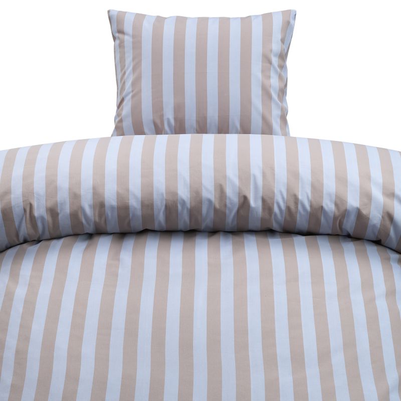 Borganäs Sanna Stripe påslakanset i bomull multi 150x210 cm 2 delar