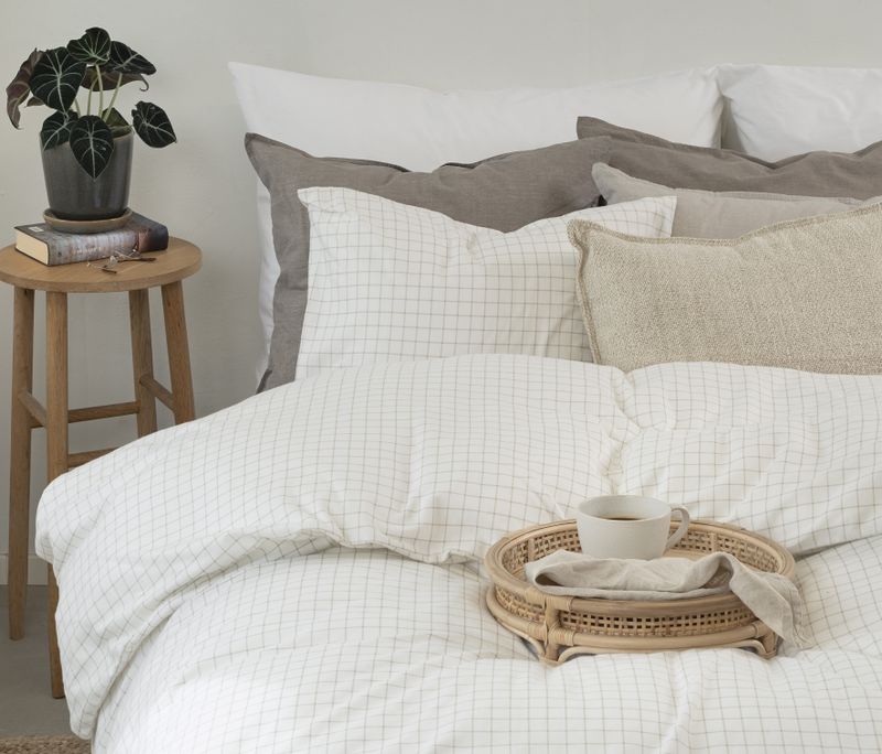 Borganäs Birger Flanell Påslakanset Vit 150x210 cm 2 delar