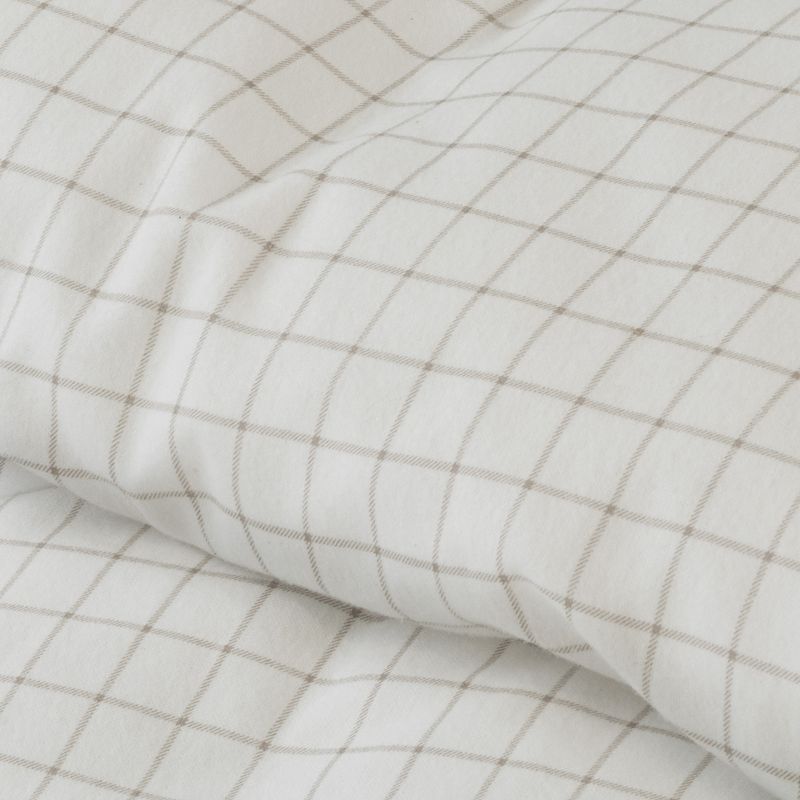 Borganäs Birger Flanell Påslakanset Vit 150x210 cm 2 delar