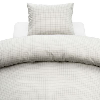 Borganäs Birger Flanell Påslakanset Vit 150x210 cm 2 delar