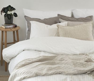 Borganäs Birger Flanell Påslakanset Vit 150x210 cm 2 delar