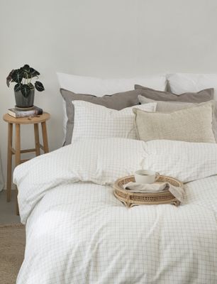Borganäs Birger Flanell Påslakanset Vit 150x210 cm 2 delar