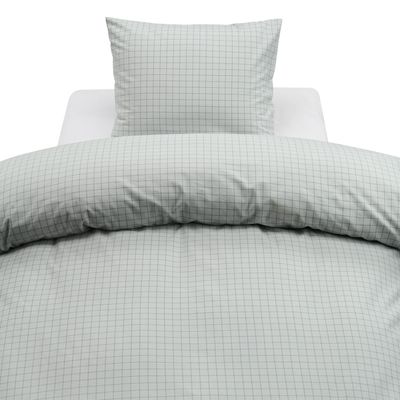 Borganäs Birger Flanell påslakanset grön 150x210 cm 2 delar