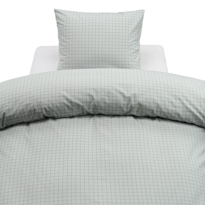 Borganäs Birger Flanell påslakanset grön 150x210 cm 2 delar