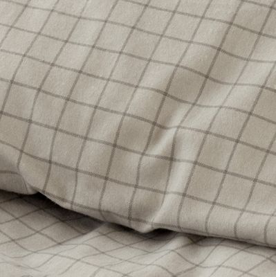 Borganäs Birger Flanell påslakanset Greige 150x210 cm 2 delar