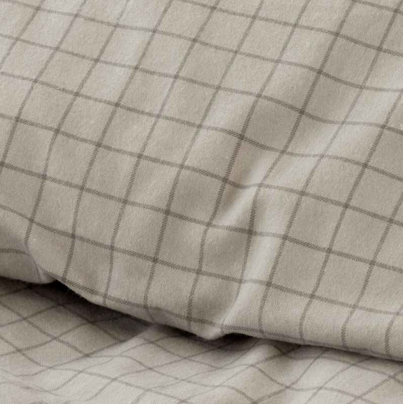 Borganäs Birger Flanell påslakanset Greige 150x210 cm 2 delar