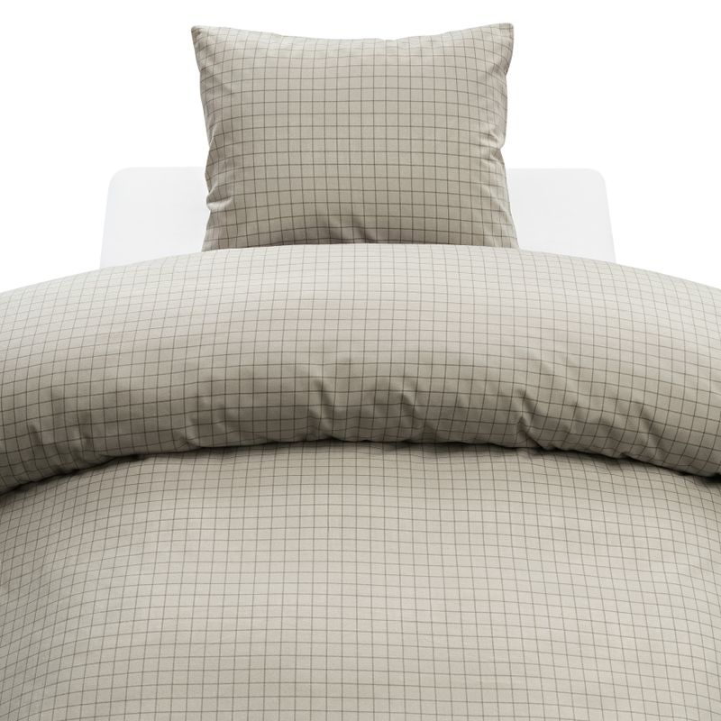 Borganäs Birger Flanell påslakanset Greige 150x210 cm 2 delar