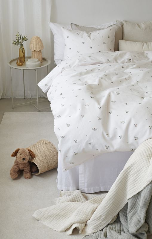 Borganäs Alvin bomull påslakanset linne 150x210 cm 2 delar
