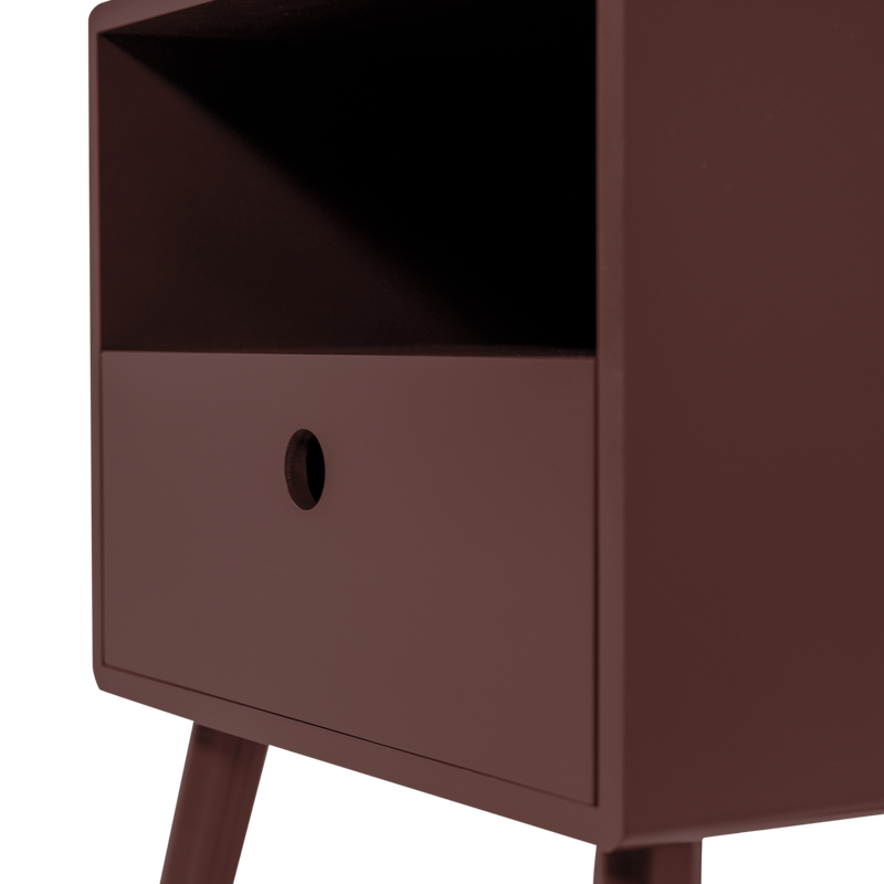 WOOOD Ozzy sängbord MDF vinröd
