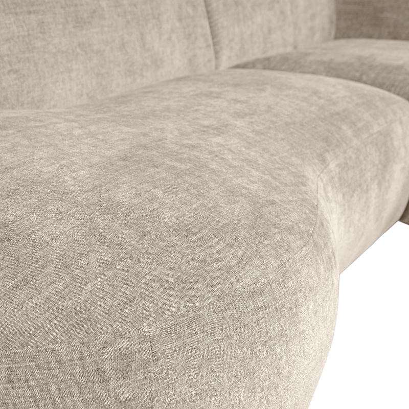 WOOOD POLLY Schäslongsoffa Höger Sand
