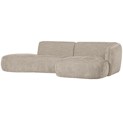 WOOOD POLLY Schäslongsoffa Höger Sand