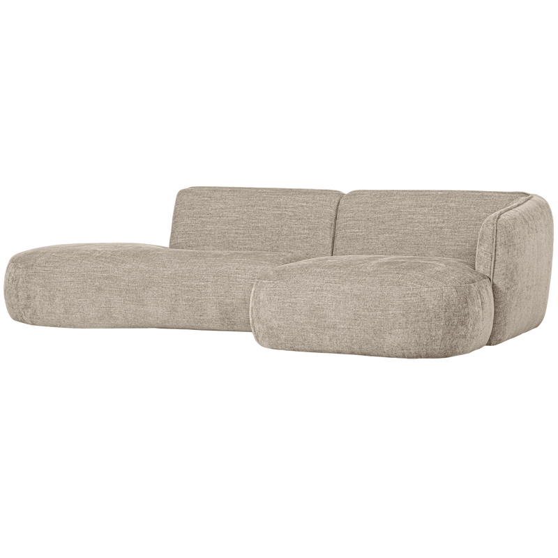 WOOOD POLLY Schäslongsoffa Höger Sand